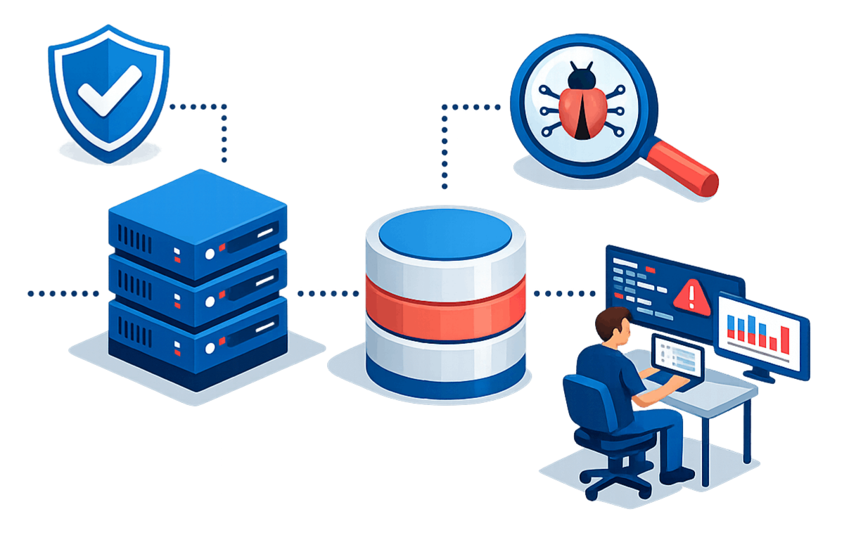 Evaluación de servidores, plataformas de seguridad y bases de datos críticas
